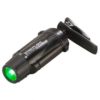 Black Streamlight ClipMate LED Flashlight with green LEDs