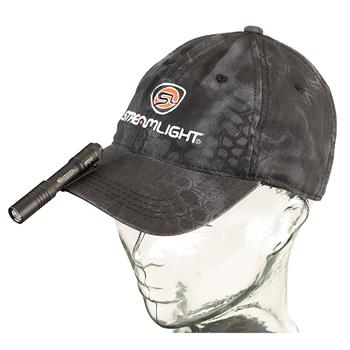 Streamlight MicroStream LED Flashlight attaches securely to the brim of your cap