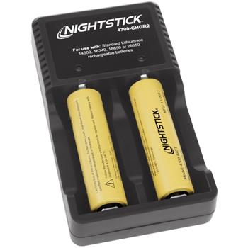 Nightstick Dual Micro USB Battery Charger (Batteries not Included)