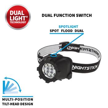Nightstick 4602B Dual-Light™ Headlamp spot and flood light capabilities