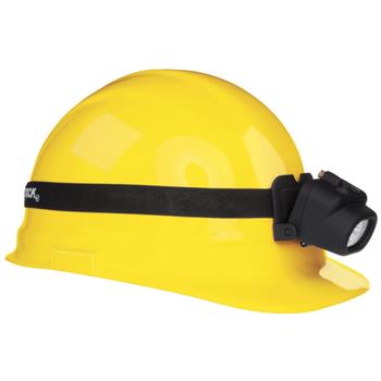 Nightstick 4610B Multi-Function Headlamp may be used on a hard hat (Hard hat not included)