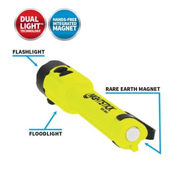 Nightstick 5414GX Dual-Light™ Flashlight is a dual-light with a tail magnet 