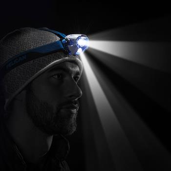 Pelican™ 2780R Rechargeable LED Headlamp operate main LED and downcast LED at the same time