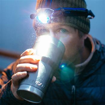 Pelican™ 2780R Rechargeable LED Headlamp downcast LED illuminates everything below