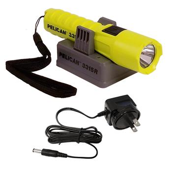 Pelican™ 3315R LED Flashlight with charge base and ac cord