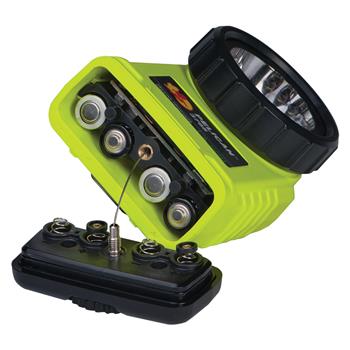 Pelican™ 3715 LED Flashlight rear locking battery compartment