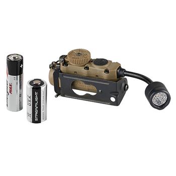 Streamlight Sidewinder Stalk includes helmet clip, one CL123A battery and one AA alkaline battery