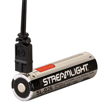 Streamlight Lithium Ion USB Battery charges via USB source