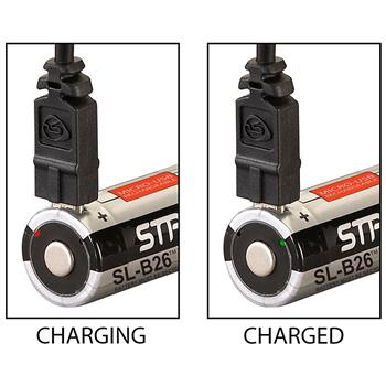 Streamlight Lithium Ion USB Battery has a built in charge indicator
