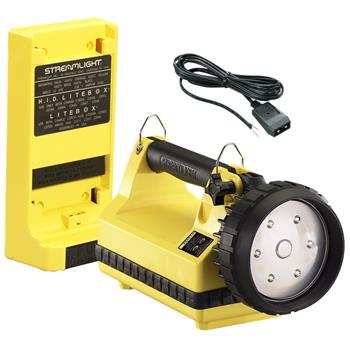 Yellow Streamlight E-Flood LiteBox Rechargeable Lantern Vehicle Mount