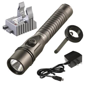 Streamlight Strion DS Rechargeable LED Flashlight with AC charge cord, grip ring and one base