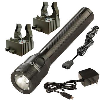 Stinger Classic LED Flashlight with AC and DC charge cords and two bases